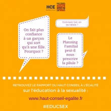 Publication du rapport relatif à l'éducation à la sexualité